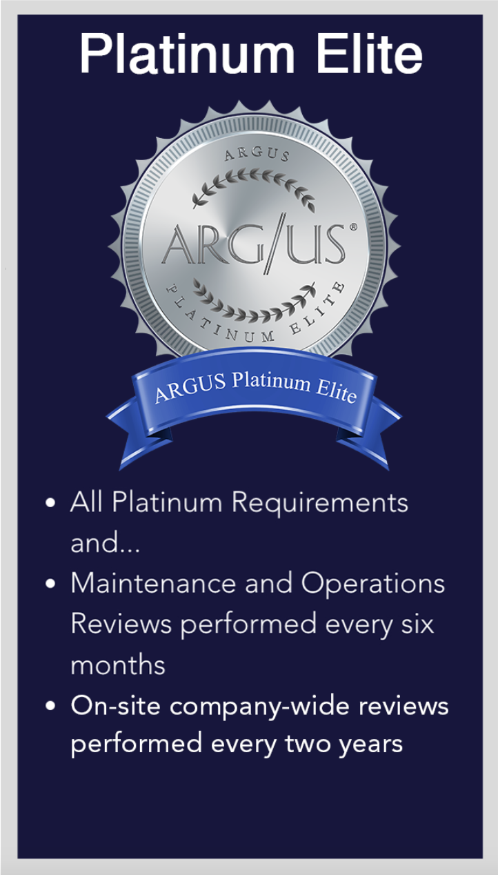 ARGUS Platinum Rated Charter Operator badge